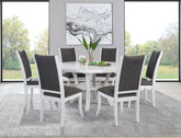 Orleans Furniture - Coaster - Judd 7-piece 54-inch Round Wood Dining Table Set Pearl White - 109330-S7